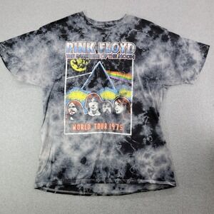 Pink Floyd Dark Side Of The Moon Graphic Shirt Mens XL Black Tie Dye Band Rock